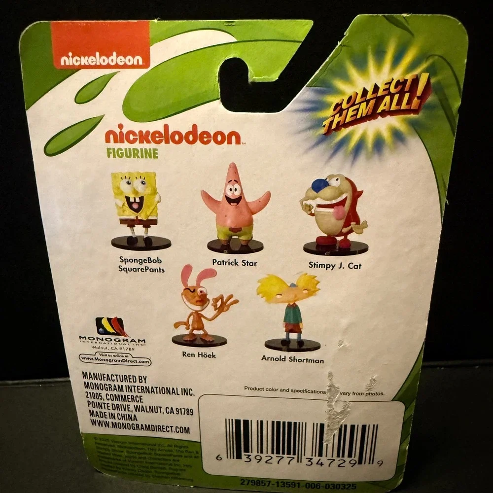 Nickelodeon Figurine Kids OS Multicolor NEW SpongeBob Ren Arnold 3pc Lot